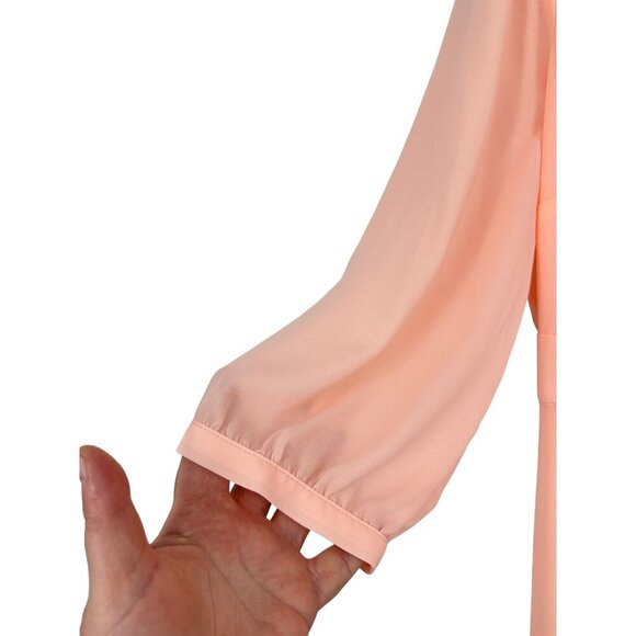 Torrid Pink Georgette Wrap Tunic Blouse High Low Hem Size 1X - Picture 6 of 11